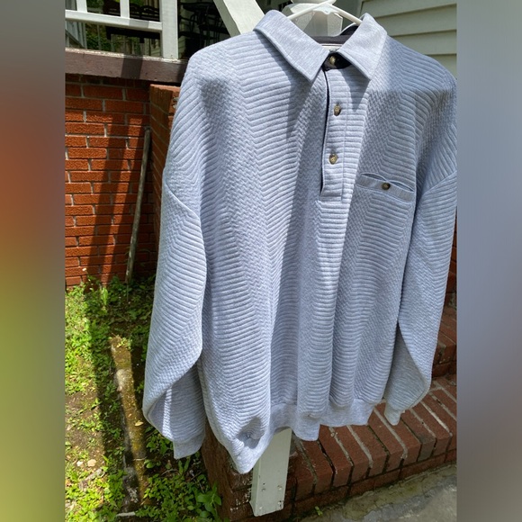 Classics by Palmland Long Sleeve Men's Quilted Polo Size XL - Picture 8 of 16